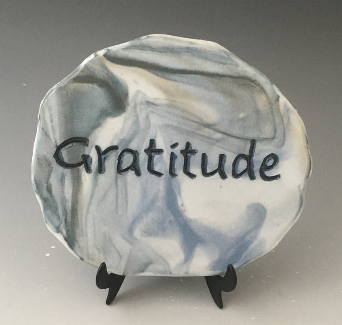 Gratitude - inspirational plaque on stand