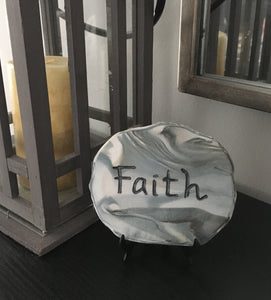 Faith- inspirational plaque on stand