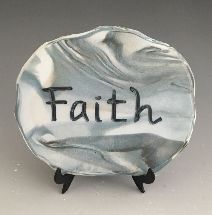 Faith- inspirational plaque on stand