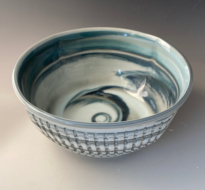 Serving Bowl #3320 Squared, Fluted