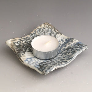 Tealight Candle Holder - pebble carved